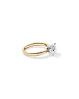 2.00 Carat TW Round Brilliant Lab-Grown Diamond Solitaire Engagement Ring in 14kt Yellow and White Gold
