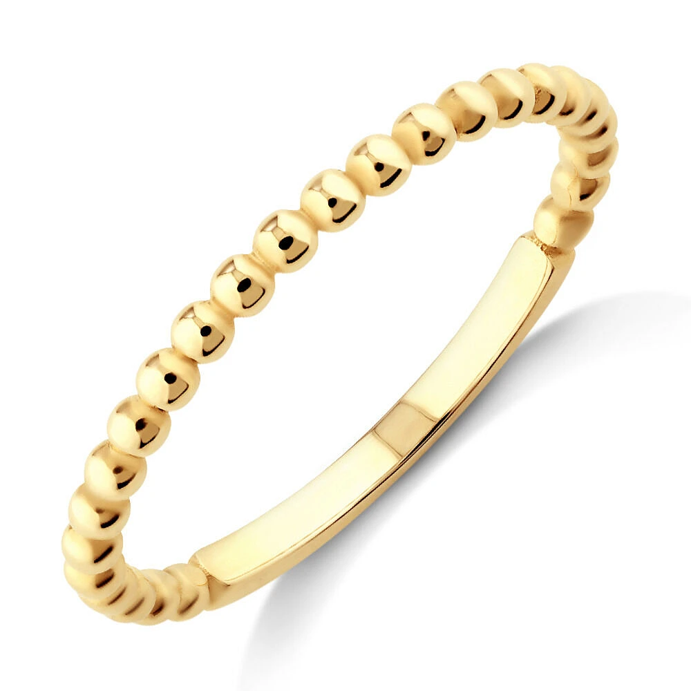 Bead Stacker Ring 10kt Yellow Gold