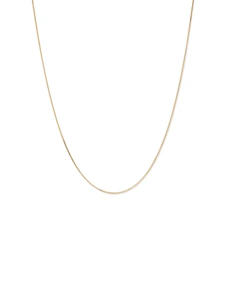 45cm (17") 1.05mm Width Solid Diamond Cut Curb Chain in 10kt Yellow Gold