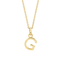 O Initial Pendant in 10kt Yellow Gold