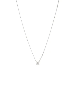 0.65 Carat TW Floret Laboratory-Grown Diamond Necklace in 10kt White Gold