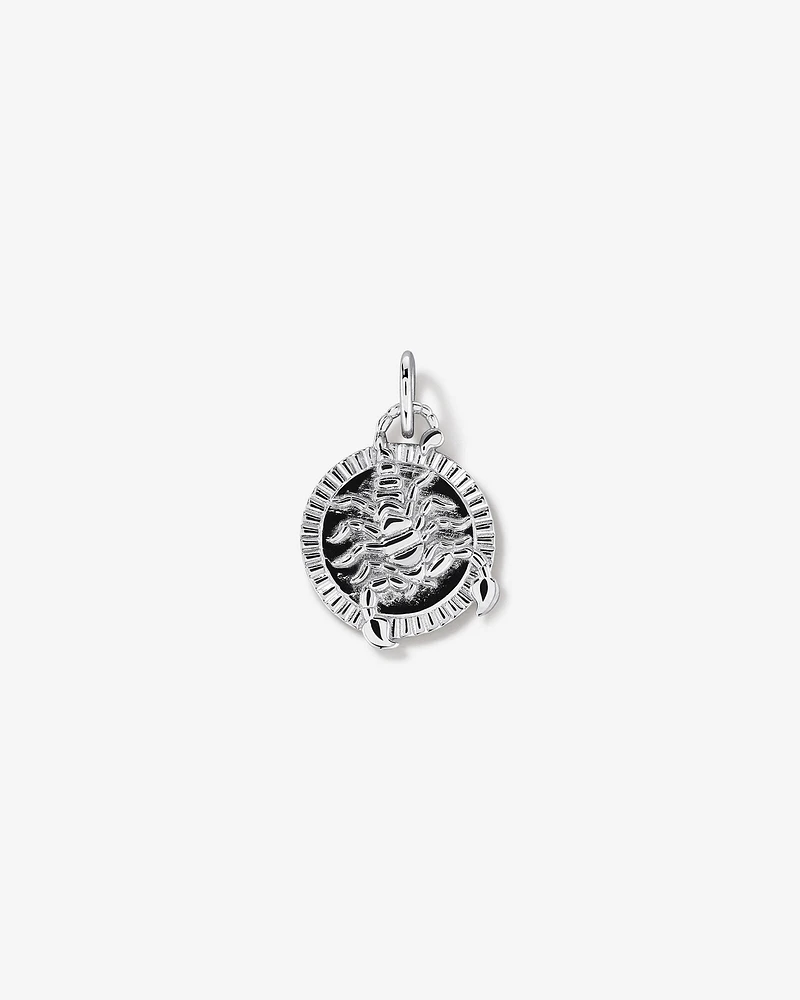 Diamond Accent Taurus Zodiac Pendant in Sterling Silver