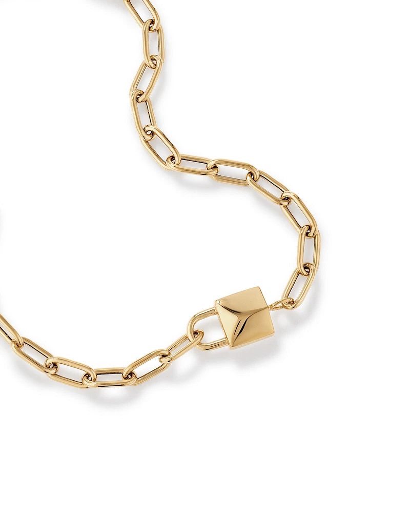 Signature Lock Bracelet in 10kt Yellow Gold