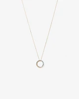 0.11 Carat TW Diamond Triple Circle Crossover Pendant Necklace in Sterling Silver & 10kt Yellow Gold