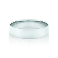 5mm Lite Half Round Wedding Band 10kt White Gold