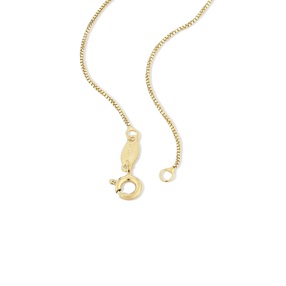 50cm (20") 0.66mm Width Box Chain in 10kt Yellow Gold