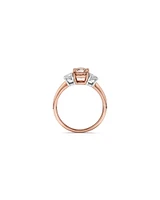 Ring with Morganite & 0.40 Carat TW of Diamonds in 10kt Rose Gold