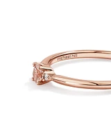 3 Stone Ring with Morganite & Diamonds in 10kt Rose Gold