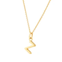 O Initial Pendant in 10kt Yellow Gold