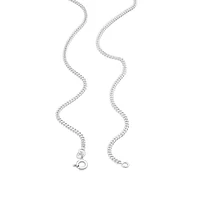 60cm (24") 1.5mm - 2mm Width Curb Chain in 925 Sterling Silver