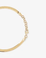 3.5mm Wide Herringbone Snake Chain Bracelet in 10kt Yellow Gold