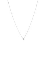 0.22 Carat TW Round Diamond Halo Pendant in 10kt White Gold