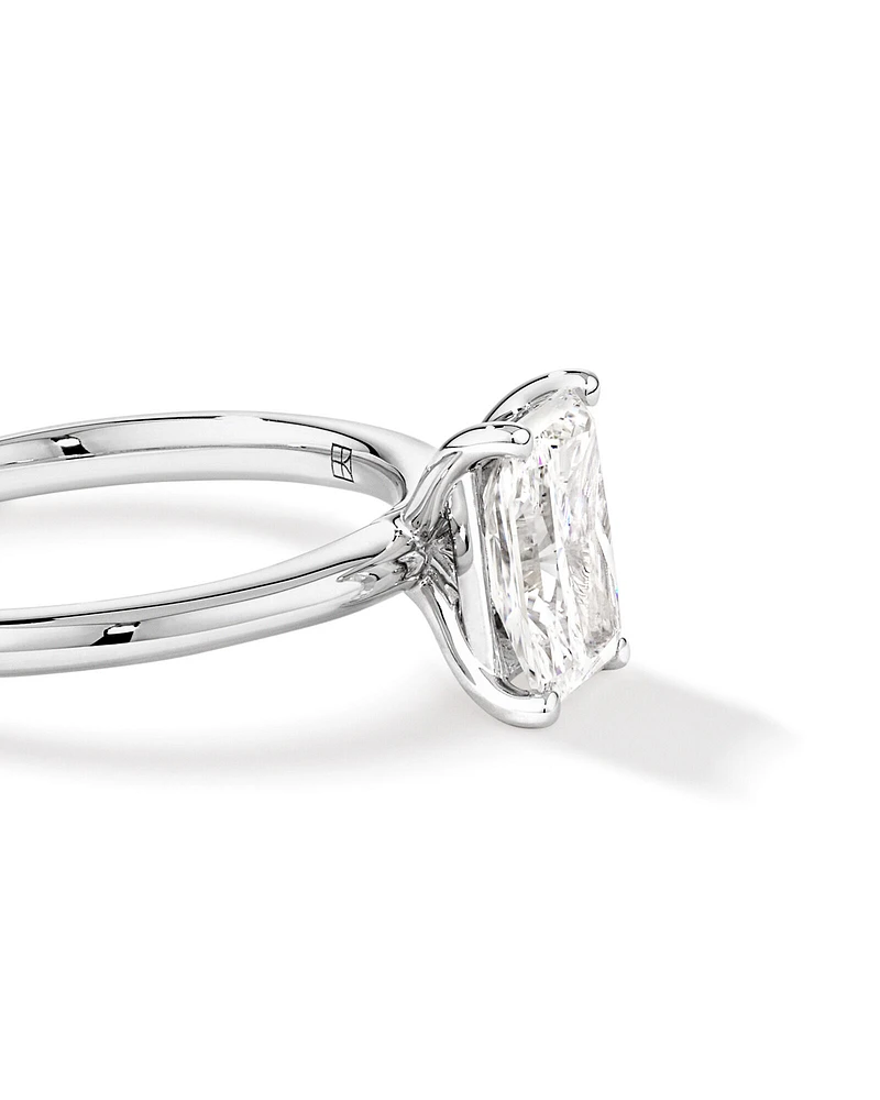 1.25 Carat TW Radiant Laboratory-Grown Diamond Solitaire Engagement Ring in 14kt White Gold