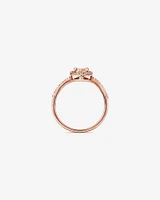 Halo Ring with Morganite & 0.20 Carat TW of Diamonds in 10kt Rose Gold