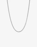 55cm (22") 3.5mm Width Miami Curb Chain in Sterling Silver