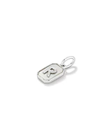 Letter Z Mother of Pearl Initial Pendant in Sterling Silver