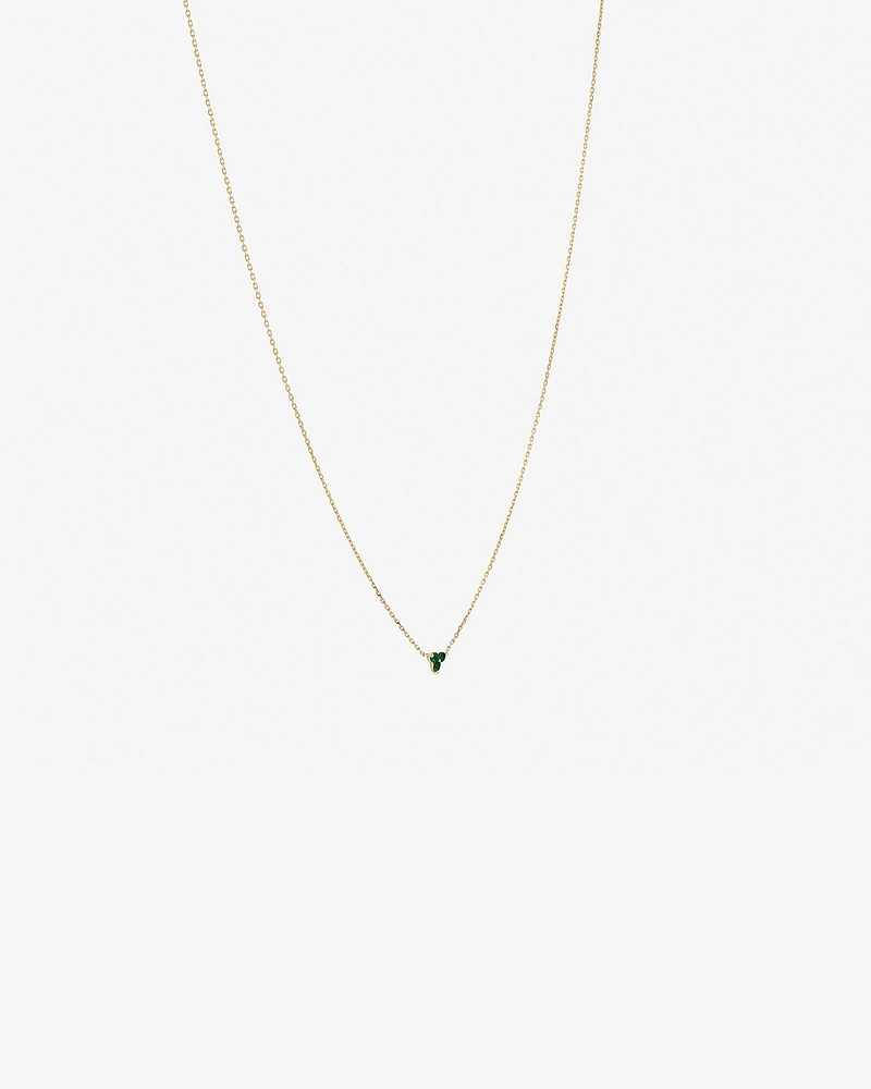 Emerald Trio Necklace in 10kt Yellow Gold