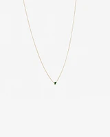 Emerald Trio Necklace in 10kt Yellow Gold