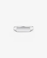 Men's Rectangle Signet Ring In Sterling Silver