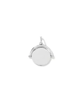 Pendentif cercle tournant gravable en argent sterling