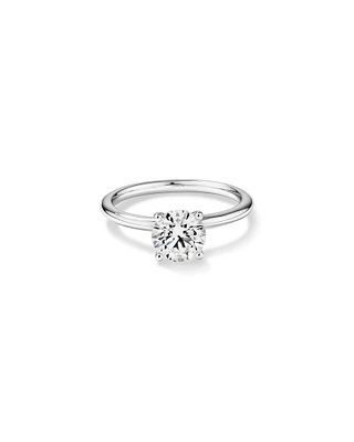 Carat TW Round Brilliant Laboratory-Grown Diamond Solitaire Engagement Ring in 14kt Gold