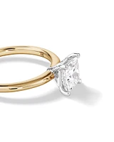1.25 Carat TW Princess Cut Laboratory-Grown Diamond Solitaire Engagement Ring In 14kt White Gold