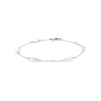 Marquise Station Bracelet in Sterling Silver