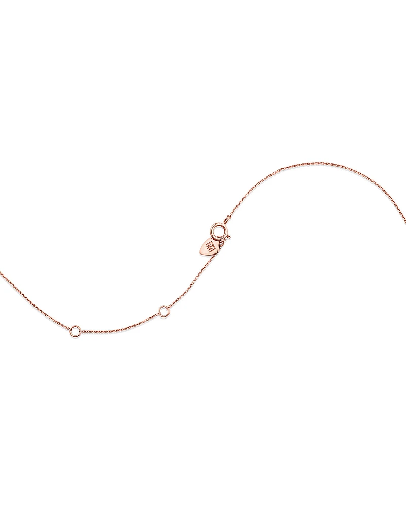 Necklace with Morganite in 10kt Rose Gold