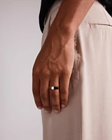 7mm Flat Bevelled Wedding Band in 10kt White Gold