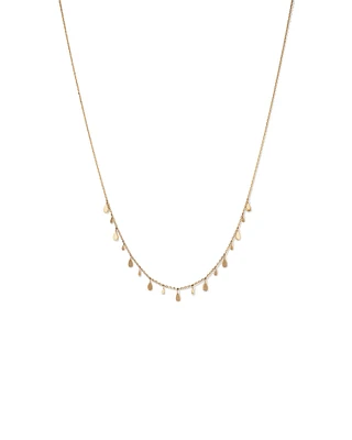 Multi Pear Station Necklace in 10kt Yellow Gold