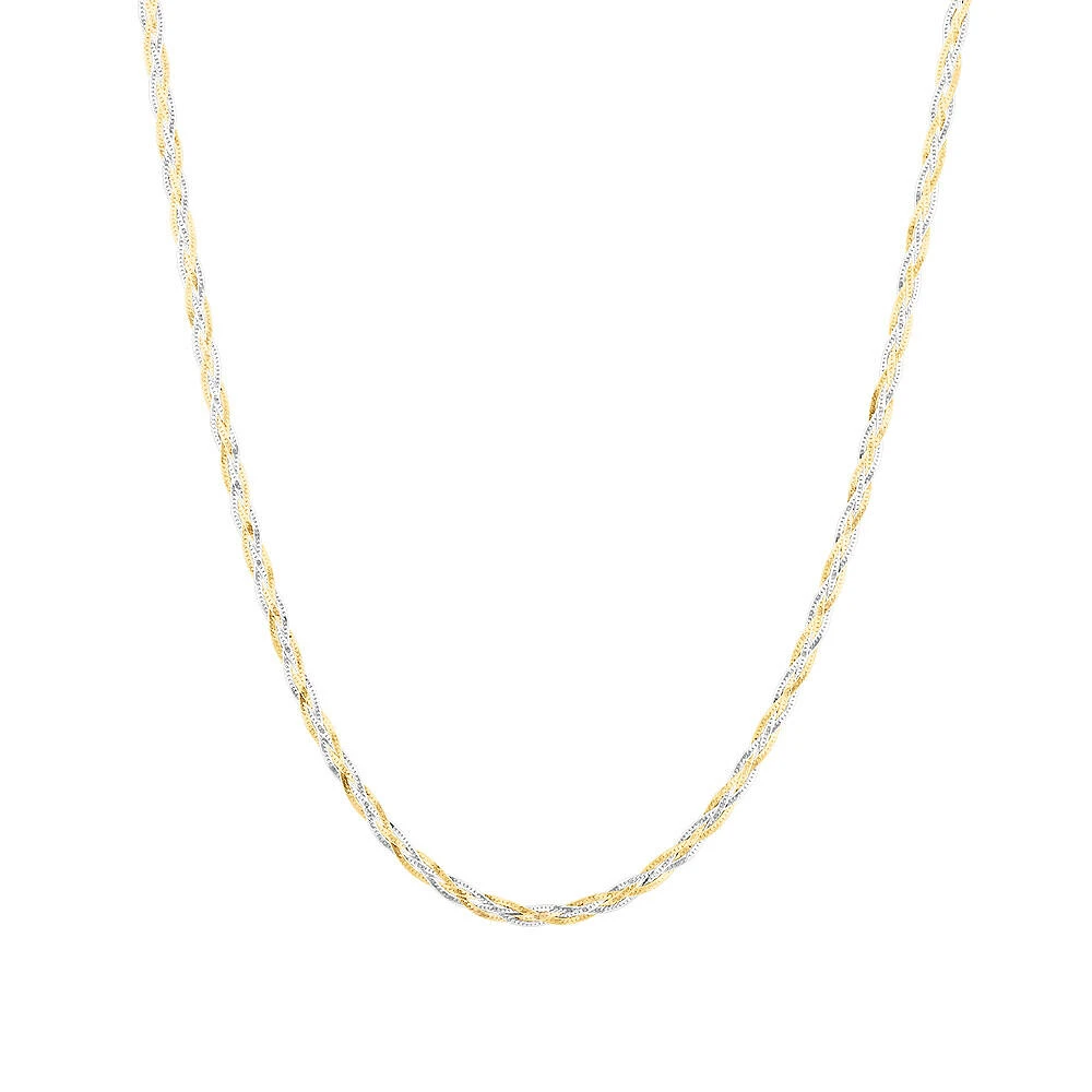45cm (18") Fancy Chain in 10kt Yellow & White Gold
