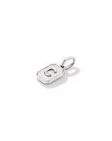 Letter Z Mother of Pearl Initial Pendant in Sterling Silver
