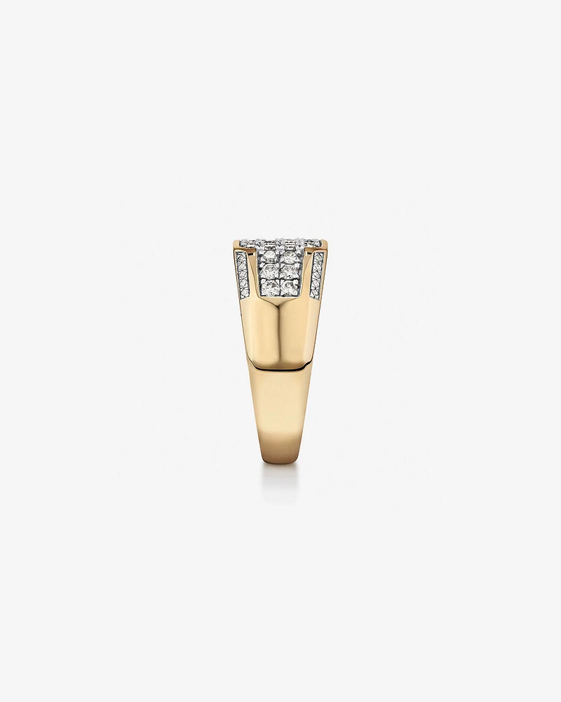 Men's Ring with 1 Carat TW of Diamonds in 10kt White & Yellow Gold