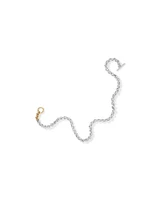 Two-Tone Belcher Fob Chain Necklace in Sterling Silver & 10kt Yellow Gold