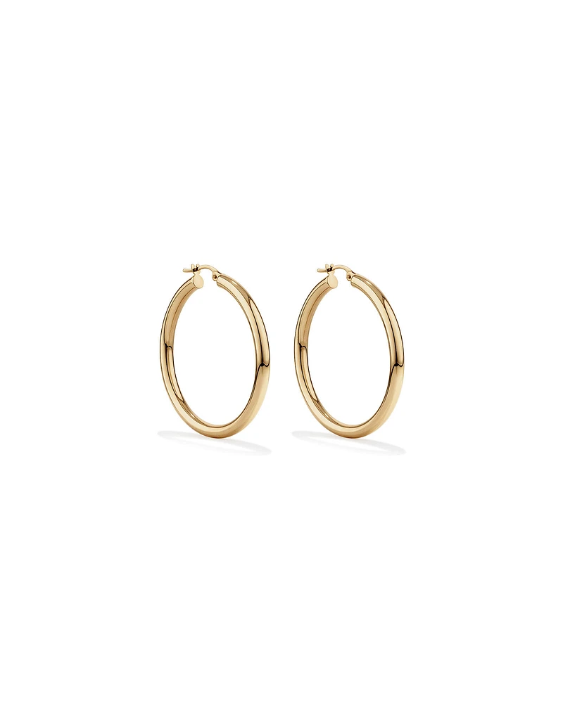 30mm Hoop Earrings in 10kt Yellow Gold