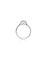 Bague de fiançailles en or blanc 14 K avec diamants totalisant 0,92 ct