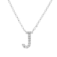 A' Initial necklace with 0.10 Carat TW of Diamonds in 10kt White Gold