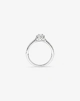 Oval Halo Ring with 0.50 Carat TW of Diamonds in 14kt White Gold