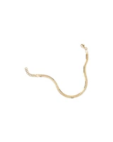 3.5mm Wide Herringbone Snake Chain Bracelet in 10kt Yellow Gold