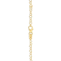 Heart Link Fancy Chain Bracelet in 10kt Yellow Gold
