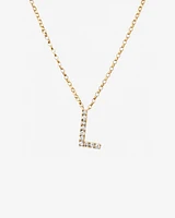 "K" Initial Necklace with 0.10 Carat TW of Diamonds in 10kt Yellow Gold