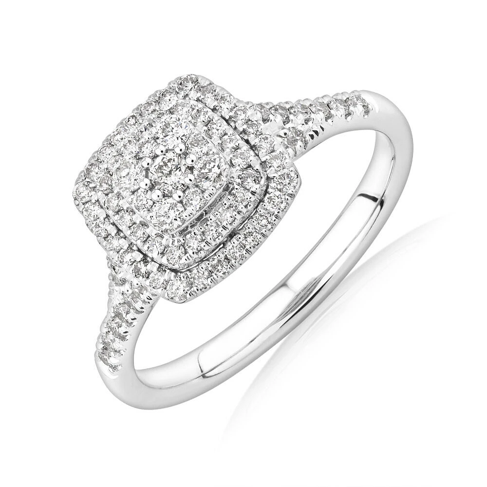 Engagement Ring with 1/2 Carat TW of Diamonds in 10kt White Gold