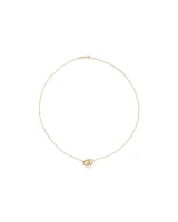 45cm (18”) Double Circle Necklace in 10kt Yellow Gold