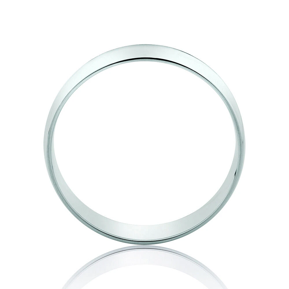 5mm Lite Half Round Wedding Band 10kt White Gold