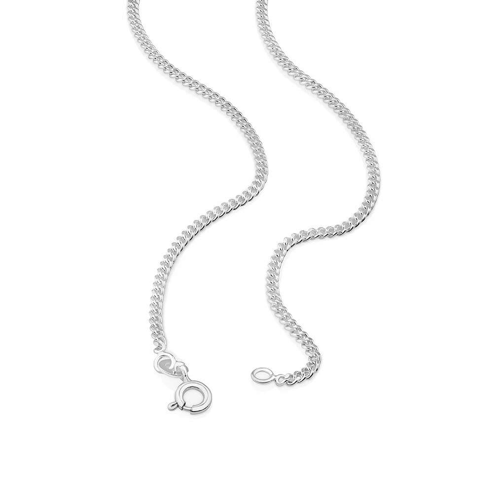 50cm (20") 2mm Width Curb Chain in Sterling Silver