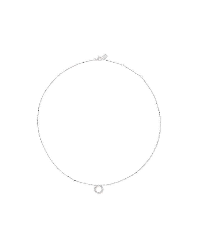 Collier cercle en diamants 0,20 carat poids total en or blanc 10 kt