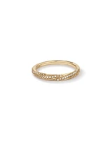 0.15 Carat TW Diamond Twisted Wedding Band in 14kt Yellow Gold