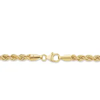 19cm (7.5) Hollow Rope Bracelet in 10kt Yellow Gold