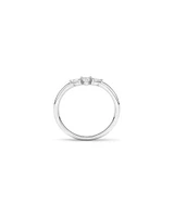 0.25 Carat TW Pear Diamond Curved Wedding Band in 14kt White Gold