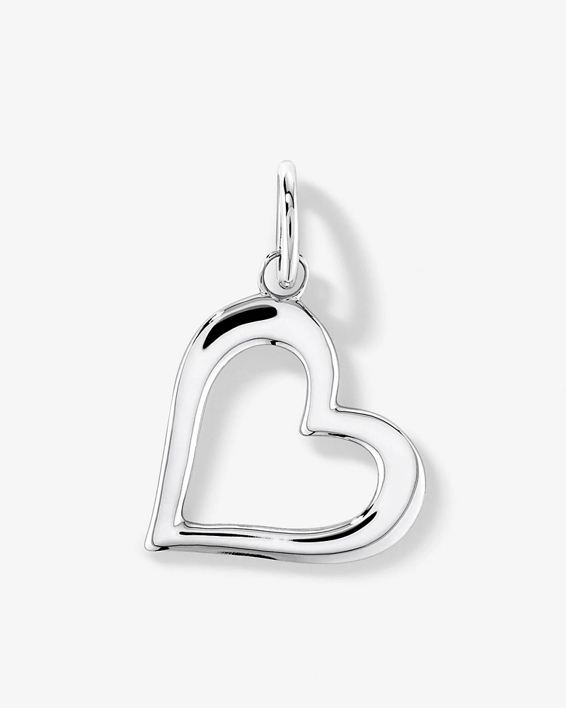 Open Love Heart Pendant in Sterling Silver